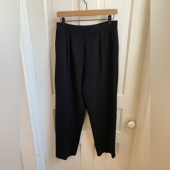 St John Basics Knit Pants Size 8 Black - Picture 2 of 6